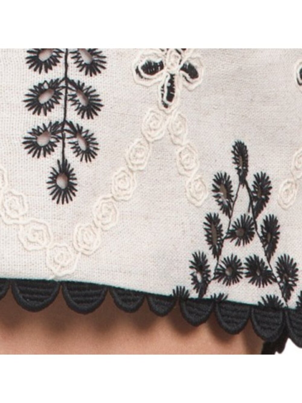 ENGLISH FACTORY Linen Blend Embroidered Sleeveless Top - Picture 6 of 6